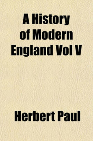 Cover of A History of Modern England Vol V