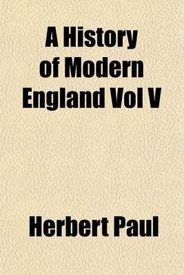 Book cover for A History of Modern England Vol V