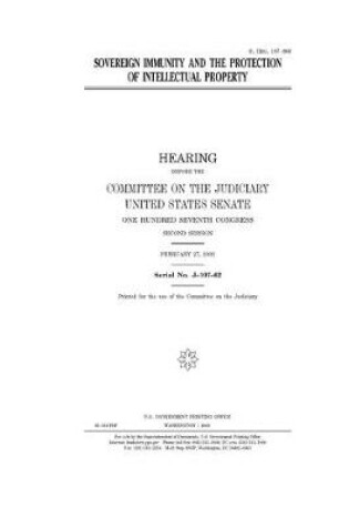 Cover of Sovereign immunity and the protection of intellectual property