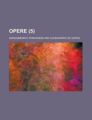 Book cover for Opere (5)