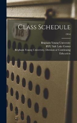 Cover of Class Schedule; 1954