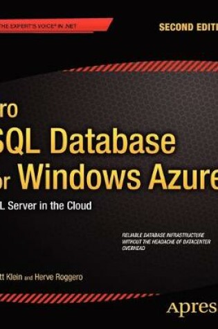 Cover of Pro SQL Database for Windows Azure