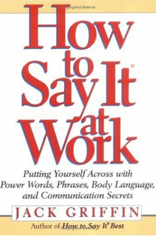 Cover of How to Say it at Work