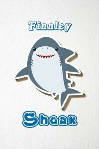 Cover of Finnley Shark A5 Lined Notebook 110 Pages