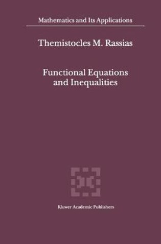 Cover of Functional Equations and Inequalities