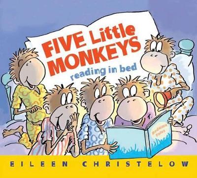 Book cover for Five Little Monkeys Reading in Bed