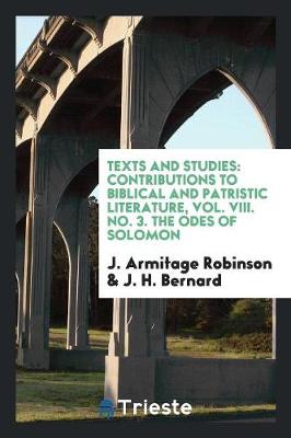 Book cover for Texts and Studies