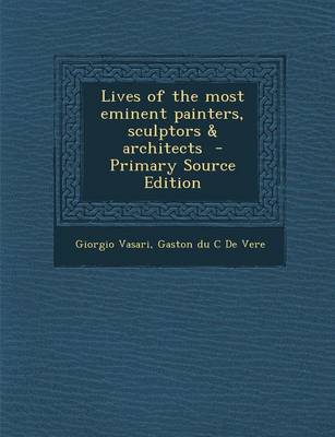 Book cover for Lives of the Most Eminent Painters, Sculptors & Architects, Volume 10 of 10