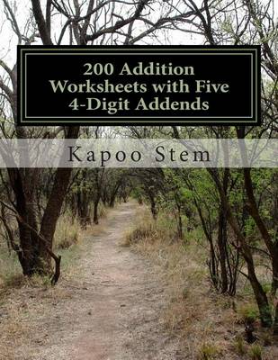 Book cover for 200 Addition Worksheets with Five 4-Digit Addends