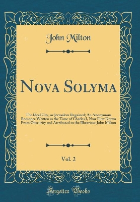 Book cover for Nova Solyma, Vol. 2
