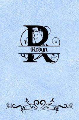 Book cover for Split Letter Personalized Name Journal - Robyn