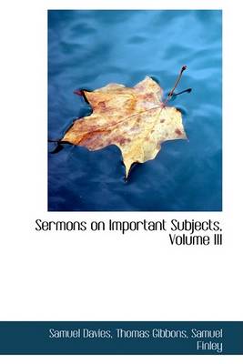 Book cover for Sermons on Important Subjects, Volume III