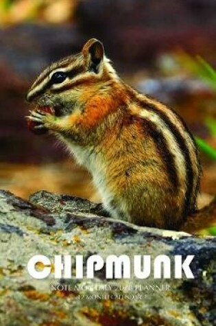 Cover of Chipmunk Note Monthly 2020 Planner 12 Month Calendar