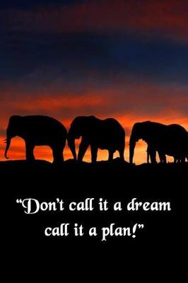 Book cover for Don't Call It a Dream, Call It a Plan!
