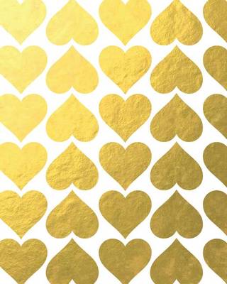 Book cover for Gold Foil Hearts Notebook 8*10