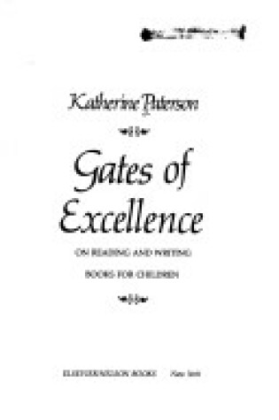 Cover of Paterson Katherine : Gates of Excellence (Hbk)