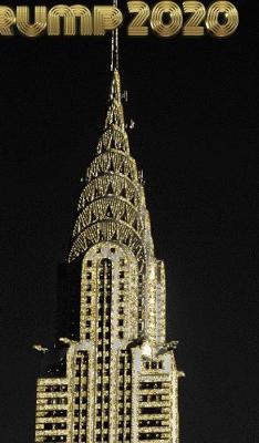 Book cover for Trump-2020 iconic Chrysler Building Sir Michael writing Drawing Journal.