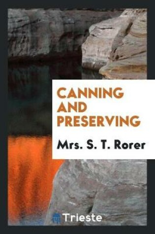 Cover of Canning and Preserving