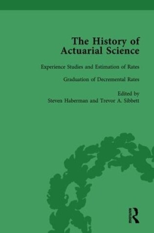 Cover of The History of Actuarial Science Vol X