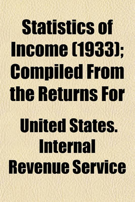 Book cover for Statistics of Income (1933); Compiled from the Returns for