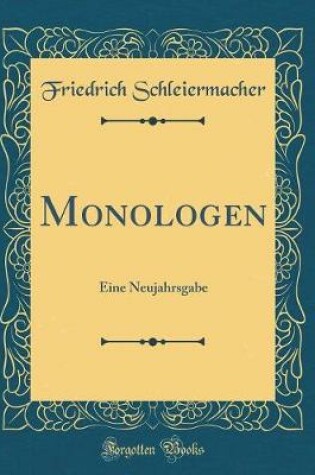 Cover of Monologen: Eine Neujahrsgabe (Classic Reprint)