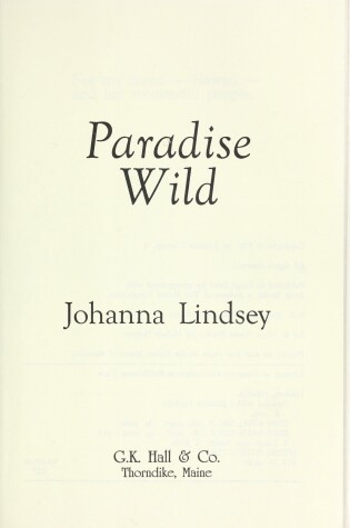 Book cover for Paradise Wild