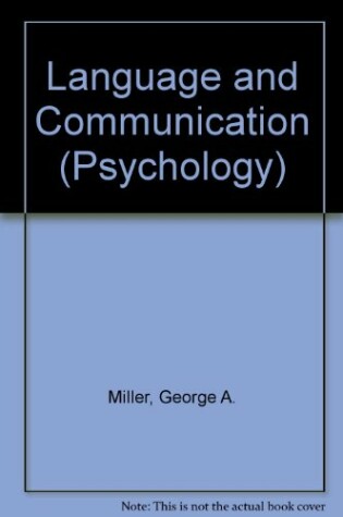 Cover of Language and Communication