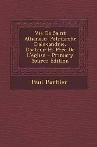 Cover of Vie de Saint Athanase