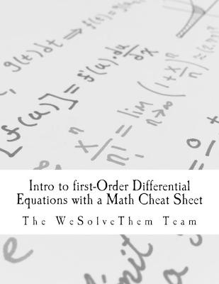 Book cover for Intro to first-Order Differential Equations with a Math Cheat Sheet