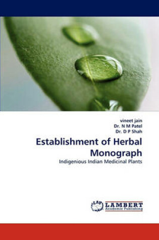 Cover of Establishment of Herbal Monograph