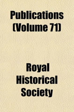 Cover of Publications (Volume 71)