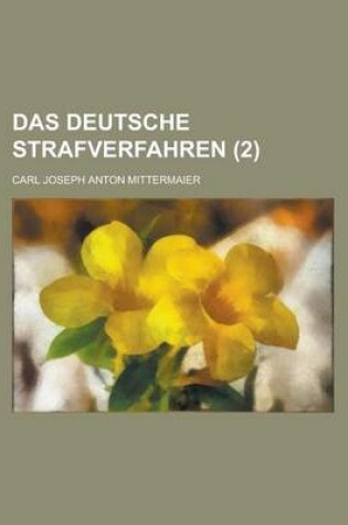 Cover of Das Deutsche Strafverfahren (2 )