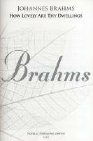 Cover of Johannes Brahms