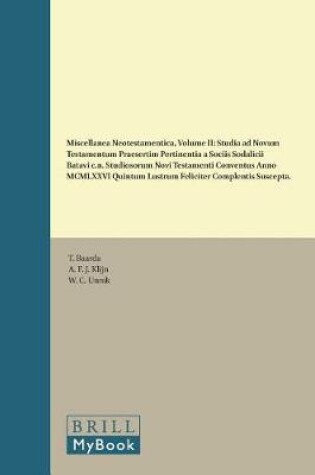 Cover of Miscellanea Neotestamentica, Volume II