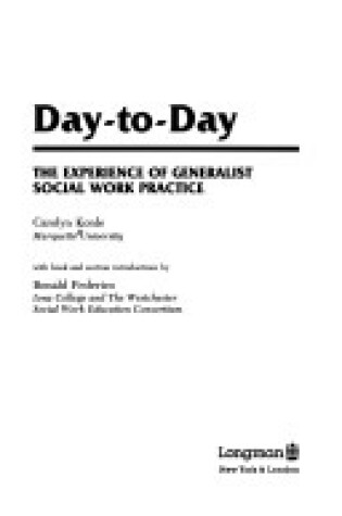 Cover of Social Work Day to Day