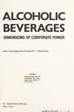 Cover of Alcoholic Beverages
