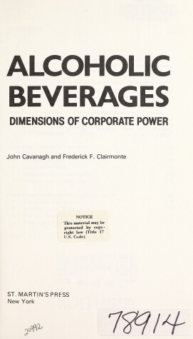 Book cover for Alcoholic Beverages