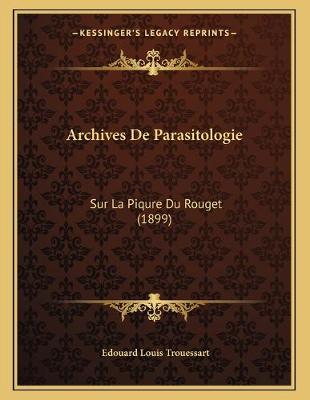 Book cover for Archives De Parasitologie