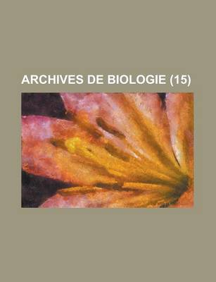 Book cover for Archives de Biologie (15)