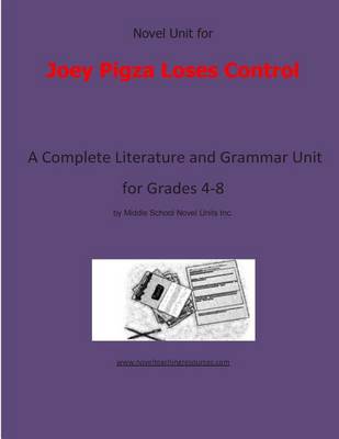Book cover for Novel Unit for Joey Pigza Loses Control