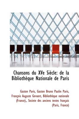 Book cover for Chansons Du Xve Si Cle