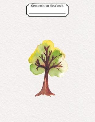 Book cover for Composition Notebook Watercolor Tree Design Vol 13