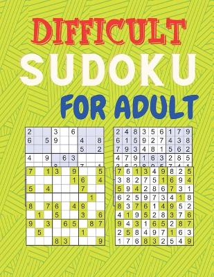 Book cover for Difficult Sudoku for Adult