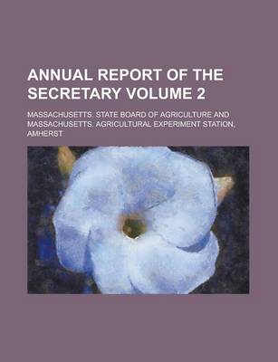 Book cover for Annual Report of the Secretary Volume 2