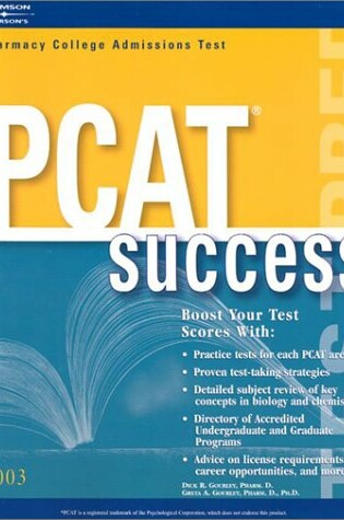 Cover of Pcat Success 2003, 6th Edition