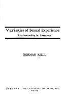 Book cover for Varieties of Sexual Experience