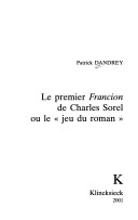 Cover of Le Premier Francion de Charles Sorel Ou Le Jeu Du Roman