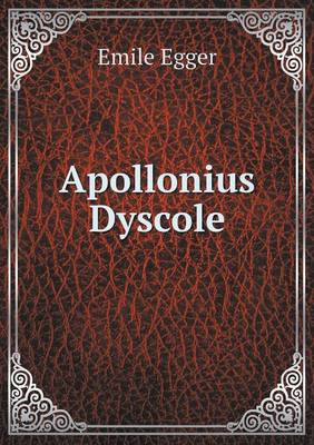 Book cover for Apollonius Dyscole