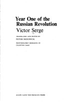 Book cover for Year One of the Russian Revolution