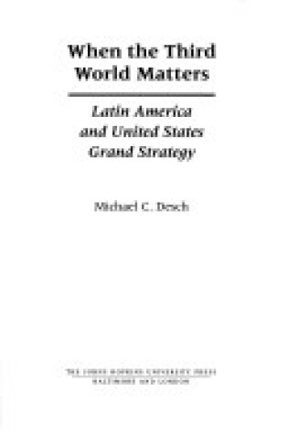 Cover of When the Third World Matters